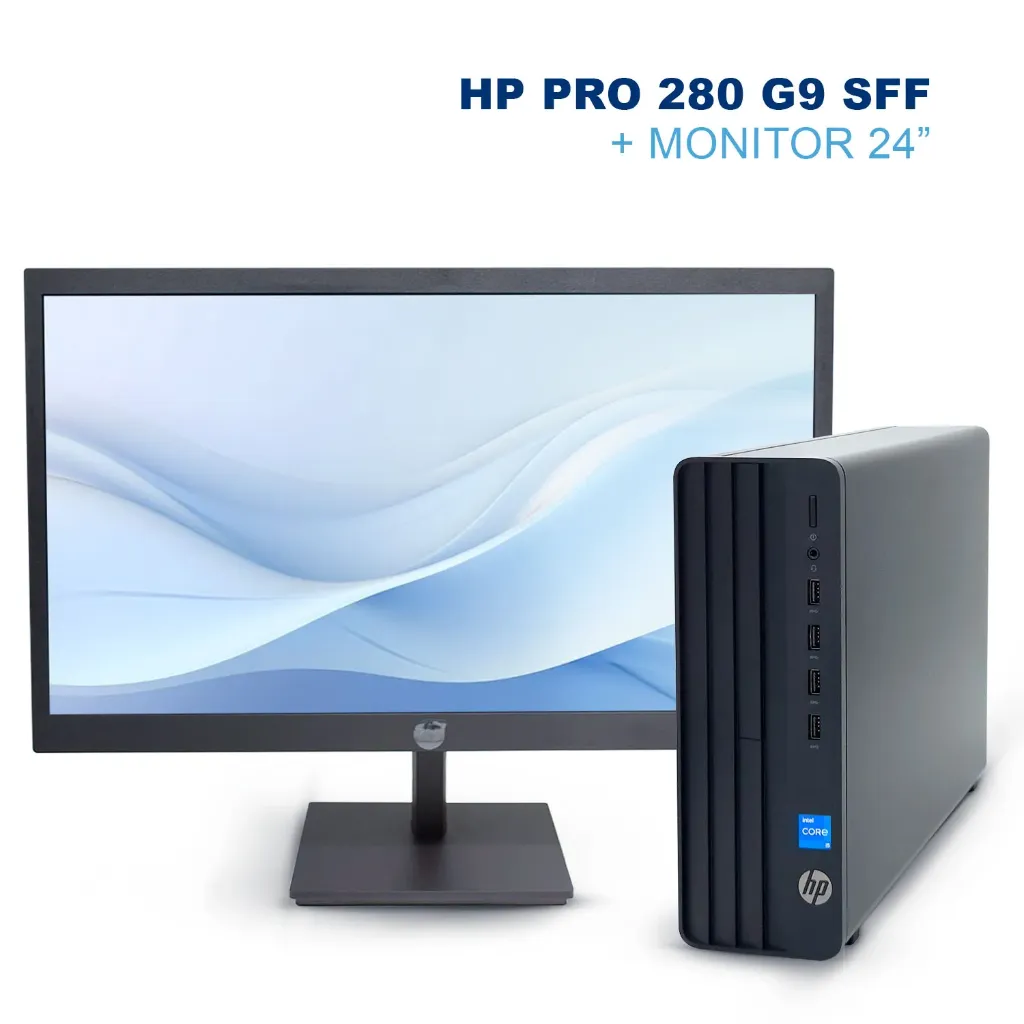 Computadora HP 280 G9 SFF | Core i5 12ª Gen | 16GB RAM | 256GB SSD | Monitor HP 24" Nuevo