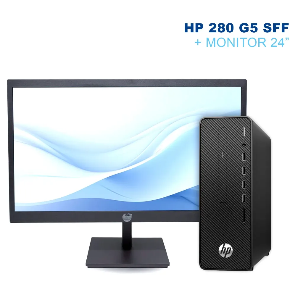 Kit HP 280 G5 SFF Core i3 10a Gen | 8GB RAM | 256GB SSD | Monitor Nuevo 24" |