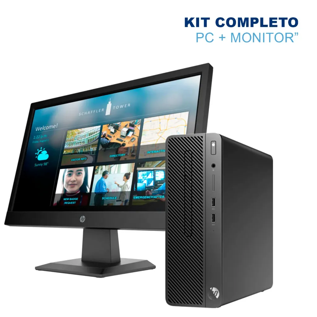 Kit Computadora HP 280 G3 Core i3 9na Gen | 8GB RAM | 256GB SSD | Monitor 18.5"