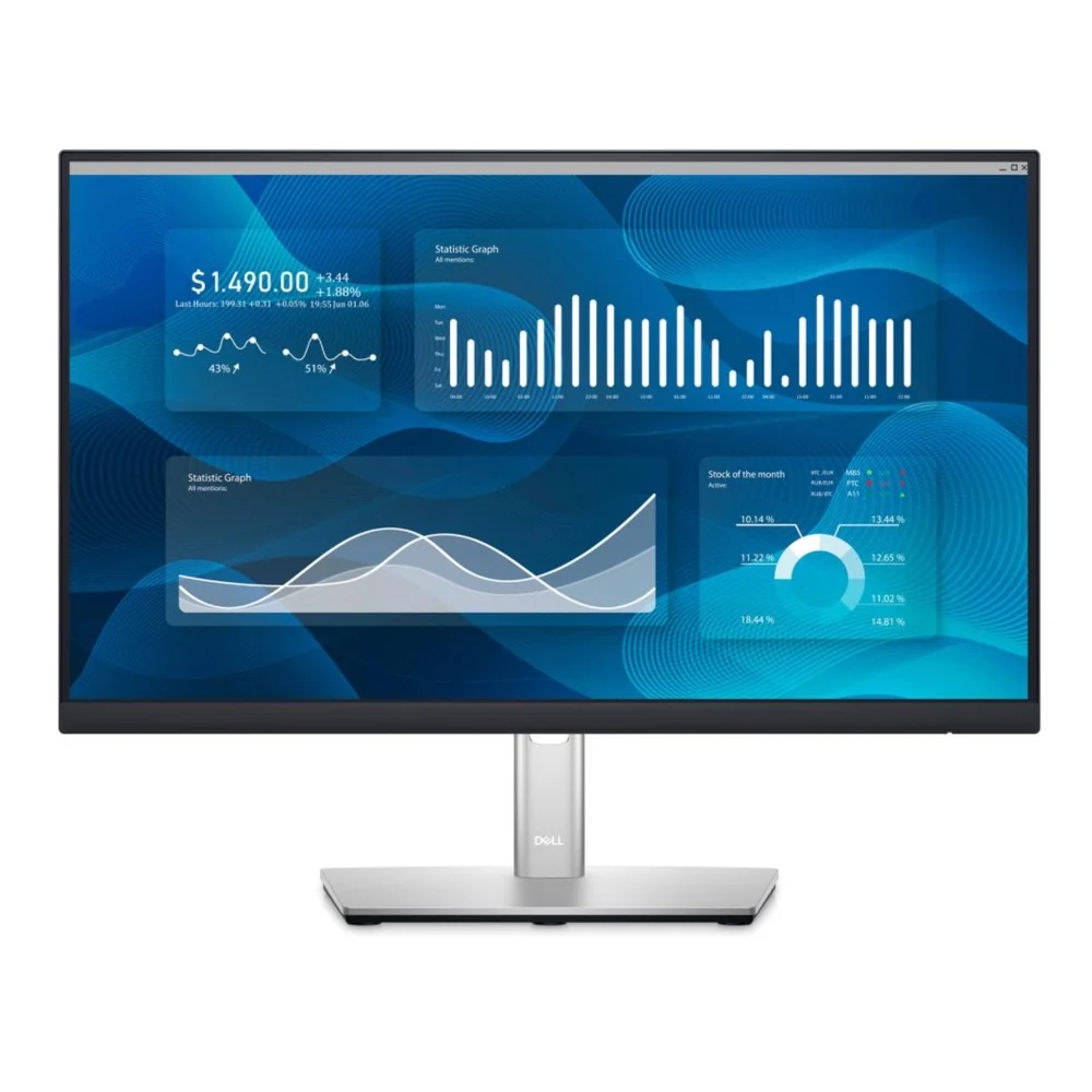 Monitor Dell P2222H 22" Full HD IPS | HDMI, DP, VGA, Hub USB | Base Ajustable | Reacondicionado