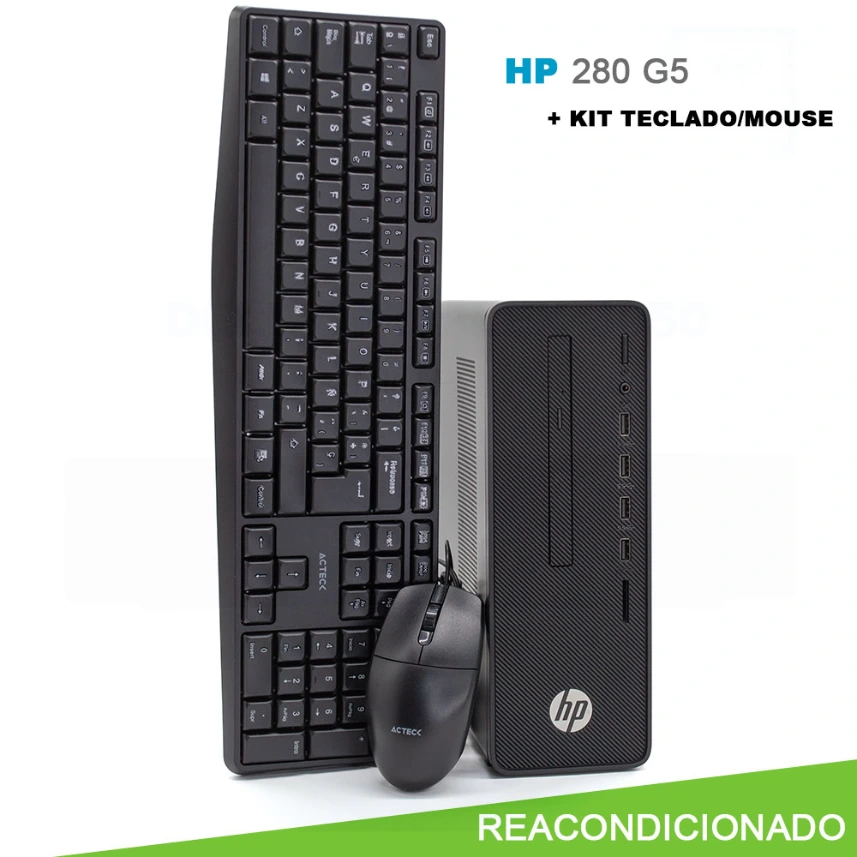Computadora de Escritorio HP 280 G5 SFF Intel Core i5 10th Gen | 16GB RAM | 256GB SSD | Kit Mouse y Teclado HP