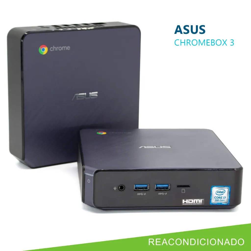 Mini PC Asus Chromebox 3 Intel Core i7 8th Gen | 8GB RAM | 256GB SSD | Kit Mouse y Teclado